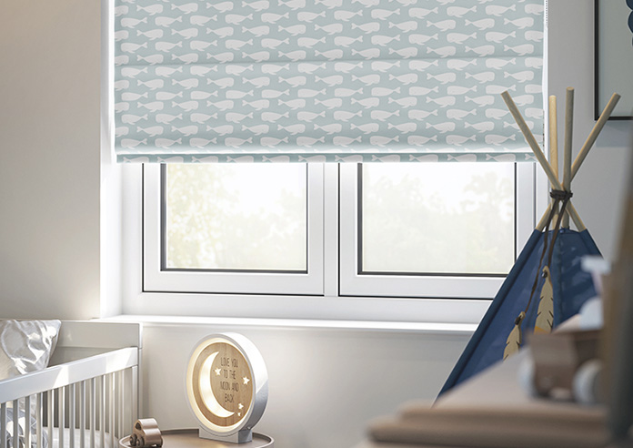 Whaling Around, Shell Grey - Roman Blind - Image 5